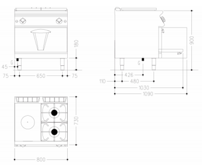 Плита газовая Mareno NS7FG8GS